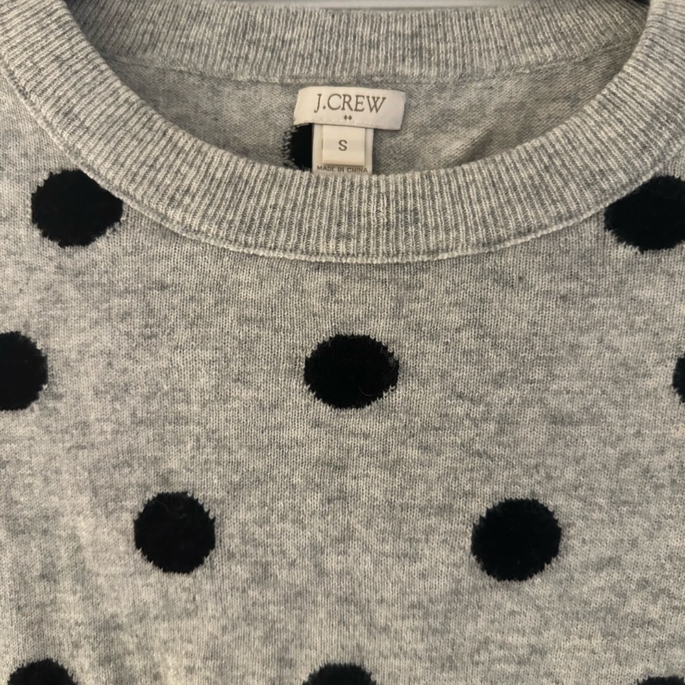 JCREW polka dot sweater